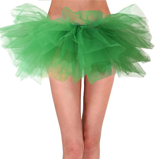 6 Layers Super Mini Tulle Skirt Womens Lolita Petticoat Jupe Femme Party Puffy Skirts Adult Dance Tutu Skirts
